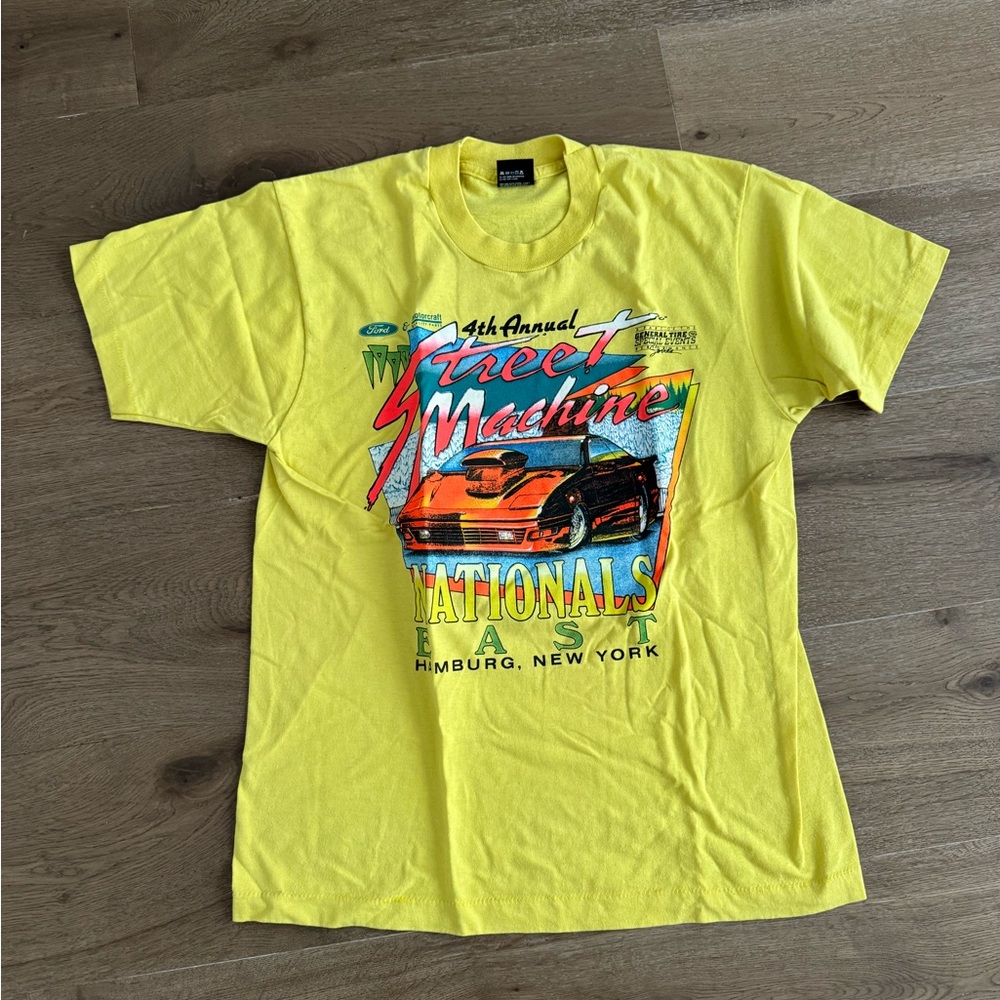 Screen Stars Yellow Street Machine Graphic Tee